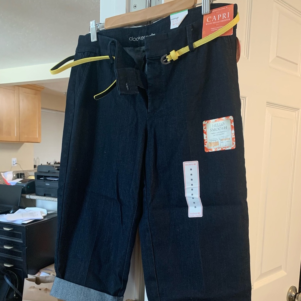 Dark jean summer capris